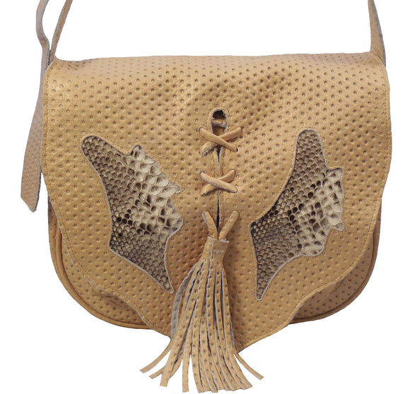 Handbag-Italian-Leather-Python-Snake-Skin-Detailing