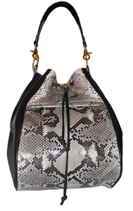 Python Snake Skin & Italian Leather Handbag
